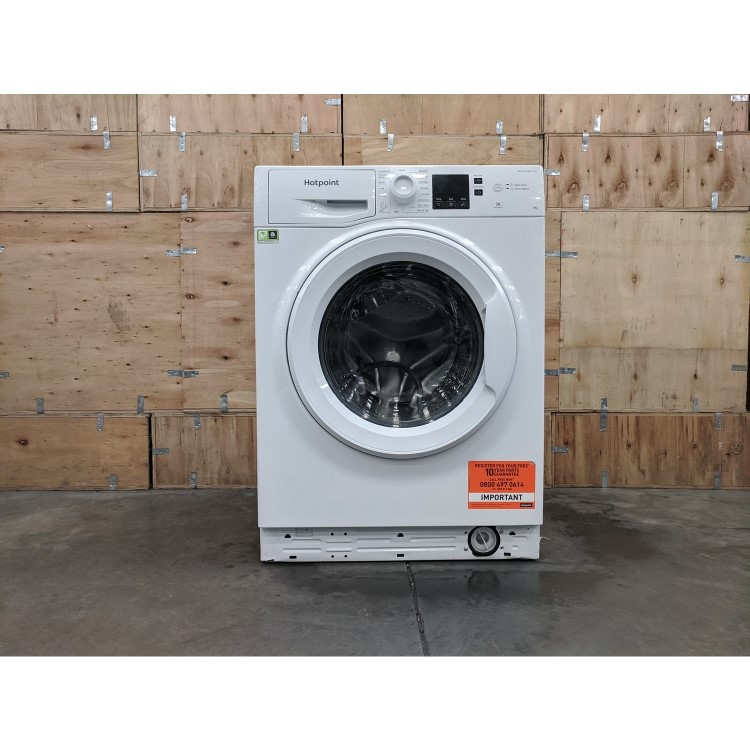 Refurbished Hotpoint NSWM843CWUKN Freestanding 8KG 1400 Spin Washing Machine White