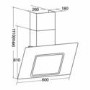 CDA 60cm Angled Chimney Cooker Hood - Black