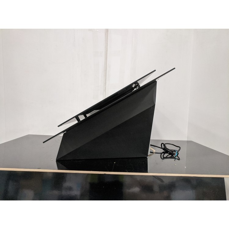 Refurbished Hoover HDG9DCK3B 90cm Angled Cooker Hood Black Glass