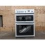 Refurbished Hotpoint HAG60P 60cm Double Oven Gas Cooker White
