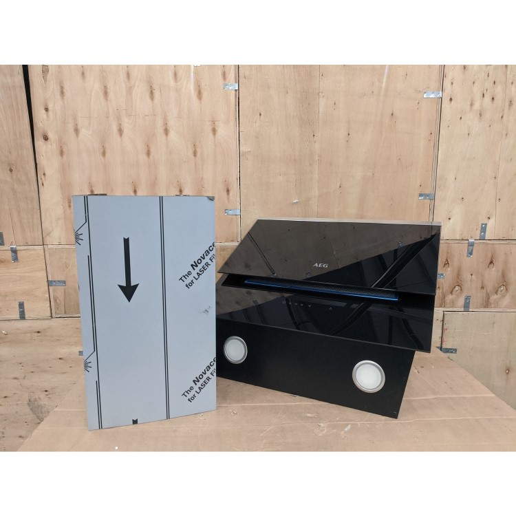 Refurbished AEG DVB5560B 55cm Angled Cooker Hood Black Glass