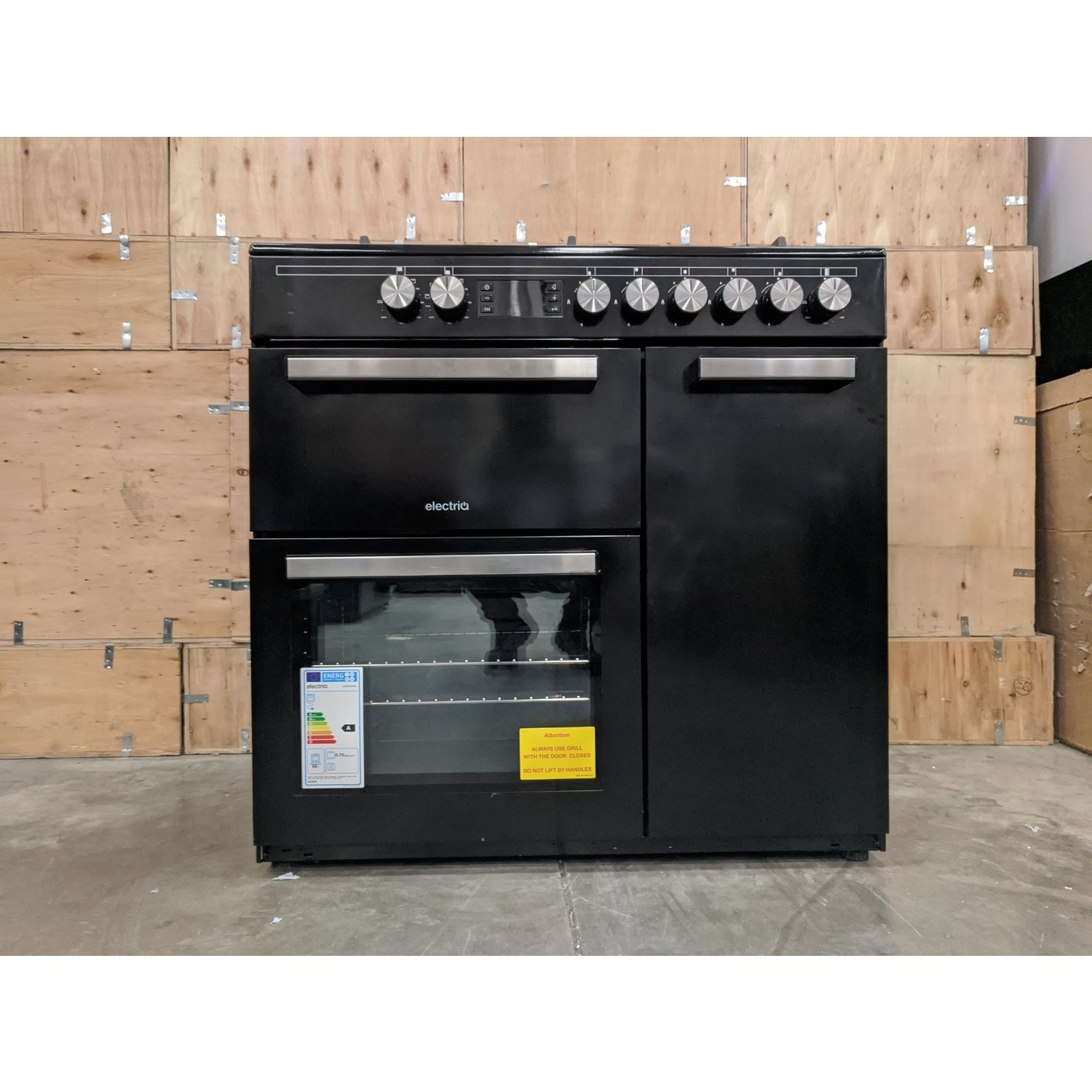 Refurbished electriQ IQRANGE90B 90cm Dual Fuel Triple Cavity Range