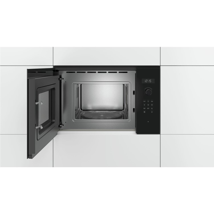 Refurbished Bosch Series 6 BFL524MB0B Built In 20L 800W Solo Microwave Black
