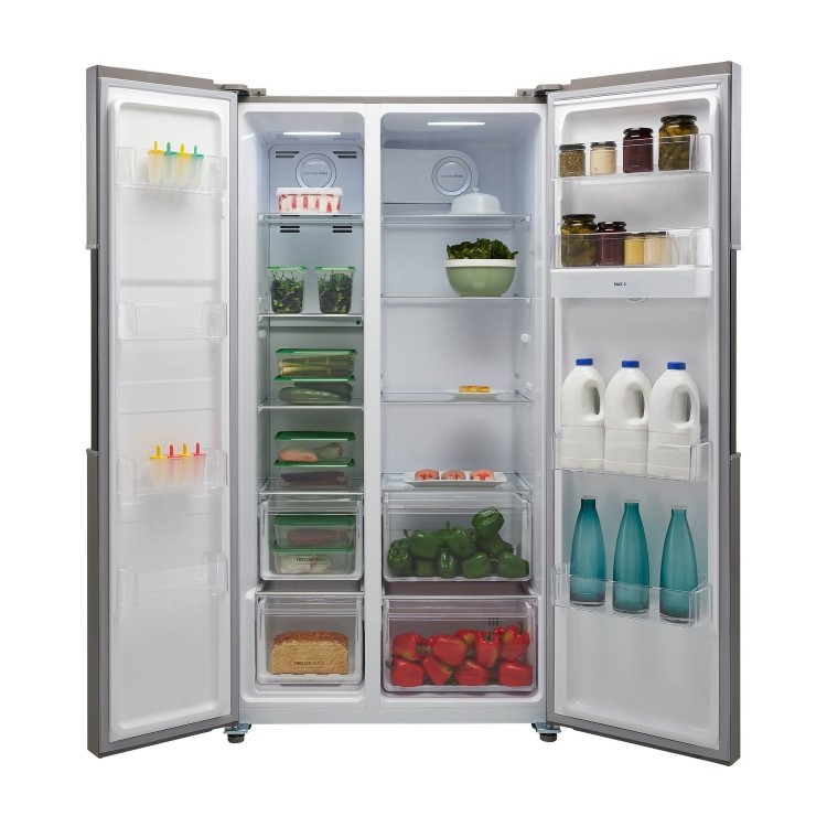 Refurbished Hoover HHSBSO6174XWDK 521 Litre Frost Free American Fridge Freezer Stainless Steel