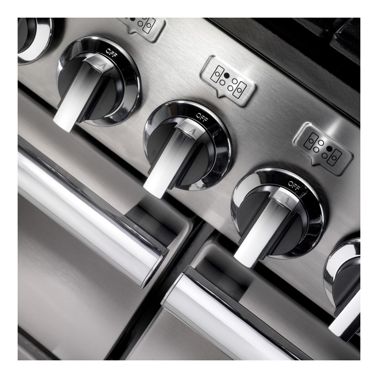 Refurbished Rangemaster Professional Deluxe PDL100DFFGBC 100cm Dual Fuel Range Cooker Black