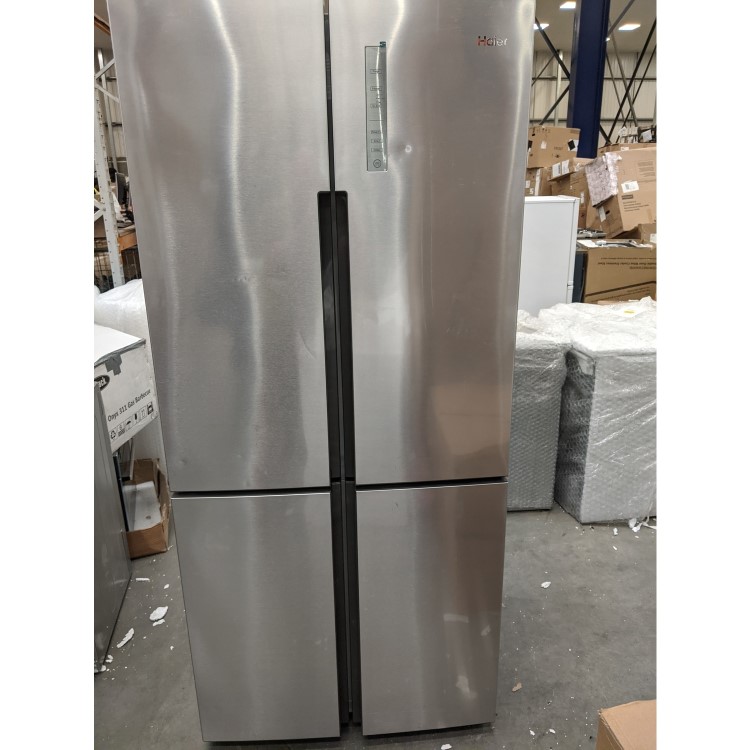 Refurbished Haier HTF-452WM7 452 Litre American Fridge Freezer Stainless Steel