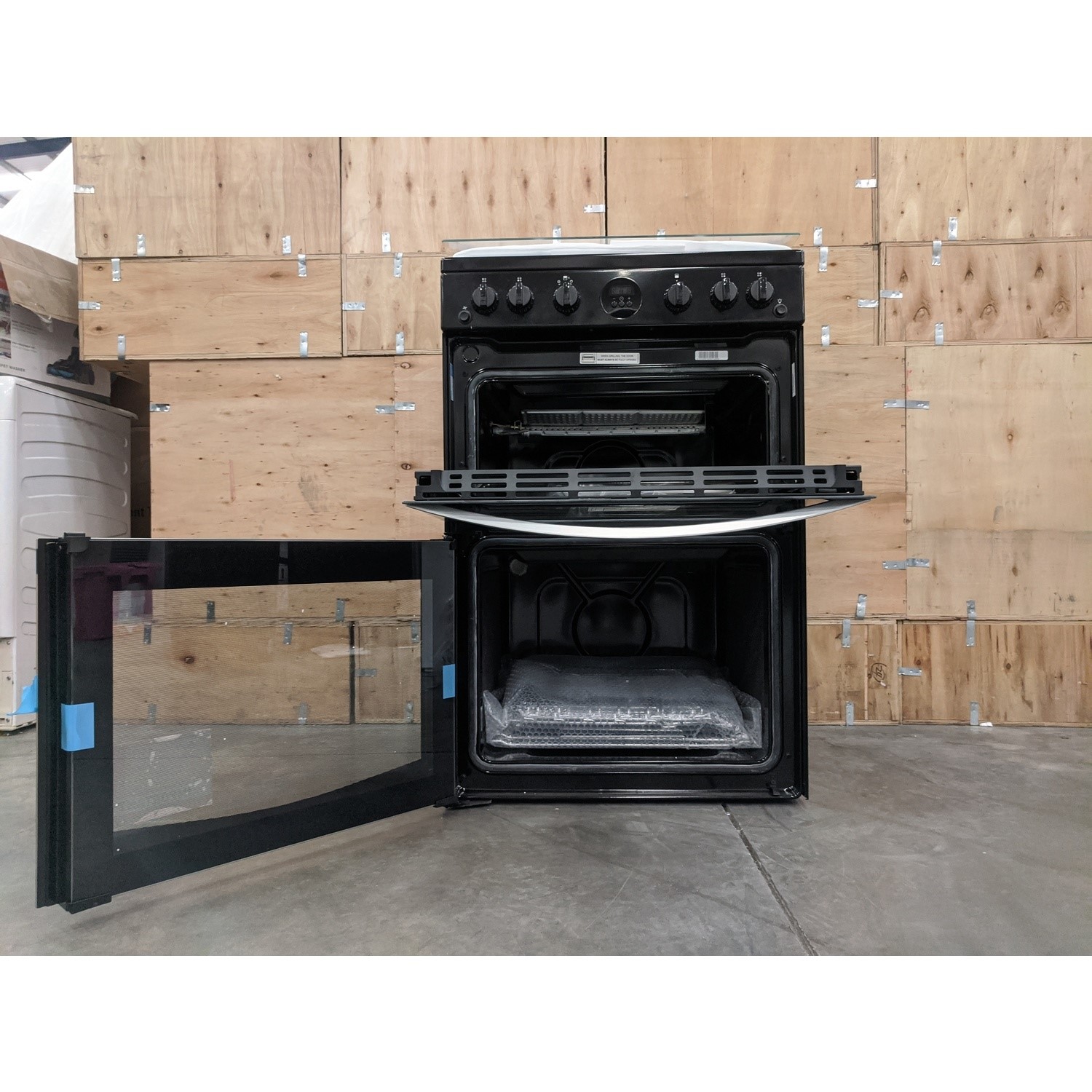 Refurbished Indesit ID67G0MCB 60cm Double Oven Gas Cooker with