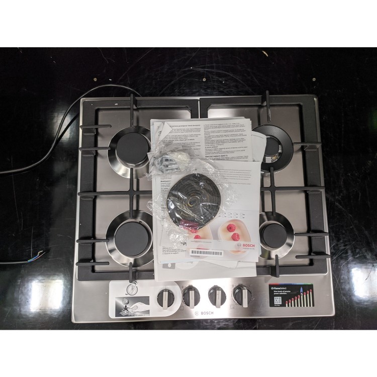 Refurbished Bosch Serie 6 PCH6A5B90 60cm 4 Burner Gas Hob Stainless Steel