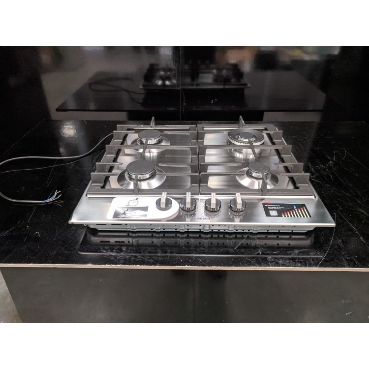 Refurbished Bosch Serie 6 PCH6A5B90 60cm 4 Burner Gas Hob Stainless Steel