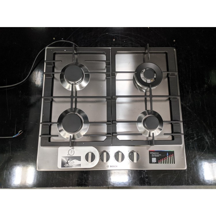 Refurbished Bosch Serie 6 PCH6A5B90 60cm 4 Burner Gas Hob Stainless Steel