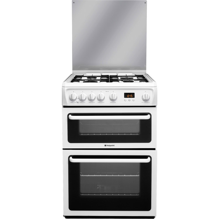 Refurbished Hotpoint HAGL60P 60cm Double Oven Gas Cooker