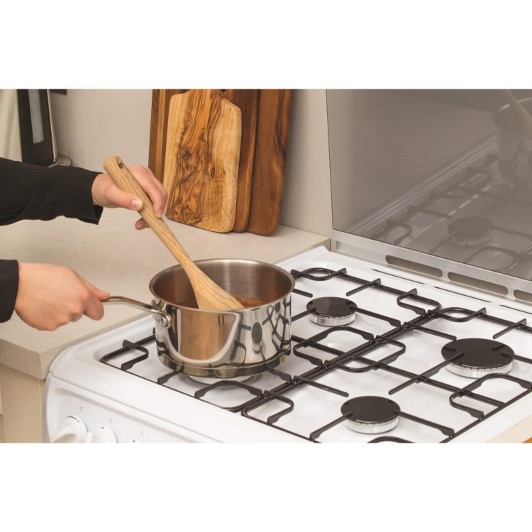 Refurbished Hotpoint HAGL60P 60cm Double Oven Gas Cooker with Lid White