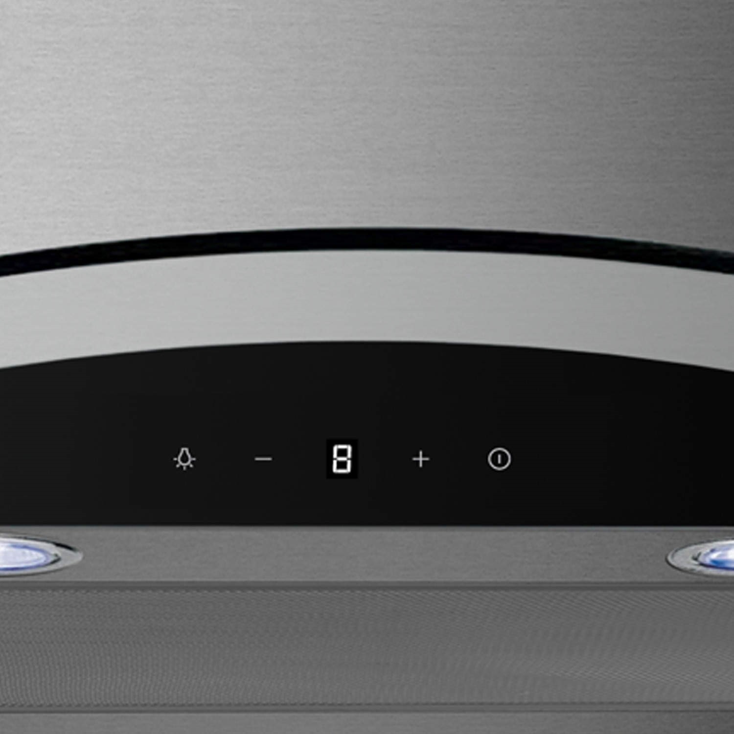 Refurbished electriQ EIQCURV60SCTOUCH 60cm Curved Glass Touch Control Chimney Cooker Hood