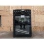 Refurbished Hotpoint HDM67V9CMB 60cm Double Oven Electric Cooker with Ceramic Hob Black