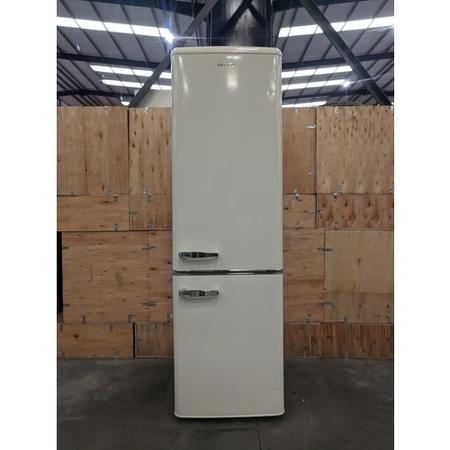 Refurbished electriQ EQ6040RETROCREAM Freestanding 244 Litre 60/40 Retro Fridge Freezer Cream