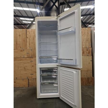 Refurbished electriQ EQ6040RETROCREAM Freestanding 244 Litre 60/40 Retro Fridge Freezer Cream