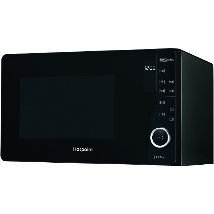 Refurbished Hotpoint MWH2621MB Ultimate Collection 25L 800W Flatbed Digital Microwave Black