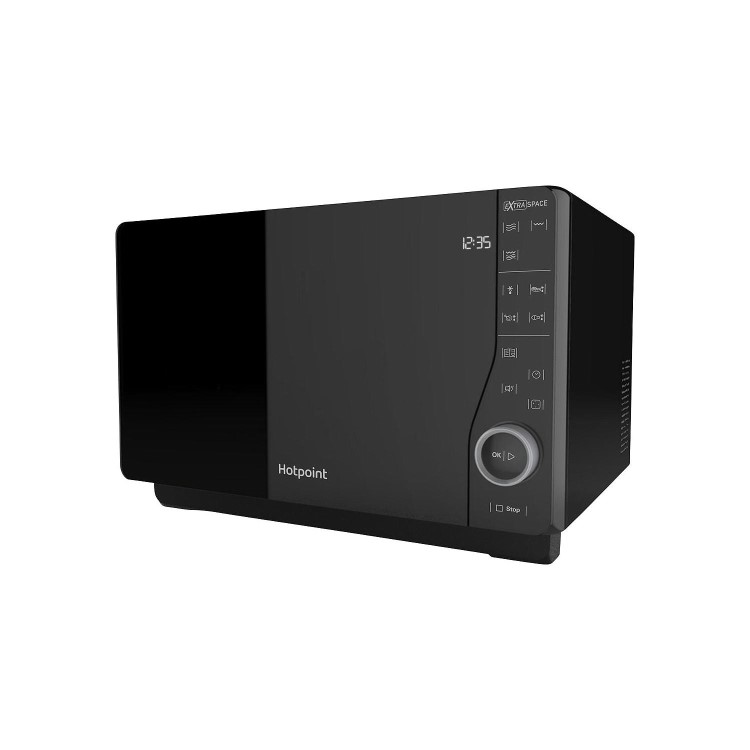 Refurbished Hotpoint MWH2621MB Ultimate Collection 25L 800W Flatbed Digital Microwave Black