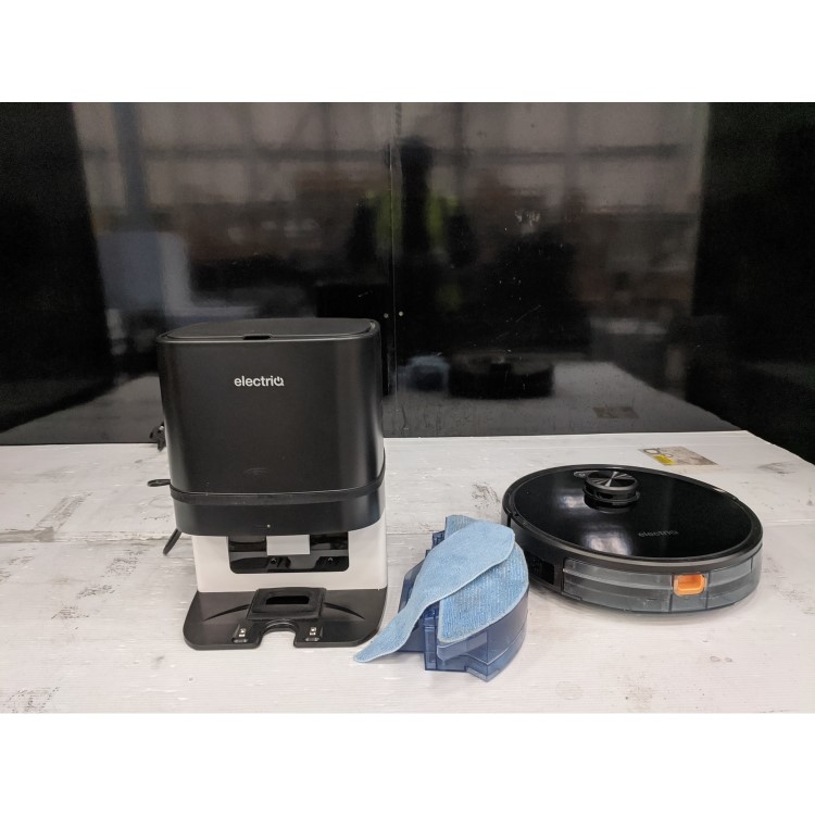 Refurbished electriQ MIMO Robot Vacuum Cleaner and Mop - Self-Emptying - 4000Pa Suction - Black