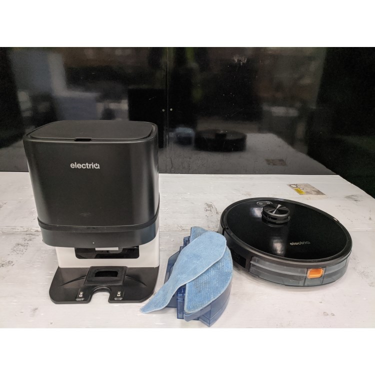 Refurbished electriQ MIMO Robot Vacuum Cleaner and Mop - Self-Emptying - 4000Pa Suction - Black