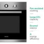 Refurbished electriQ EQOVENM2 Plug In Electric Fan Assisted Single Oven Stainless Steel