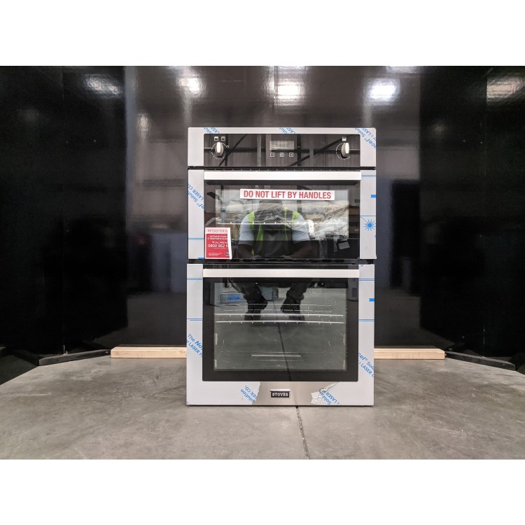 Refurbished Stoves STBI900G 60cm Double Built In Gas Oven Stainless Steel
