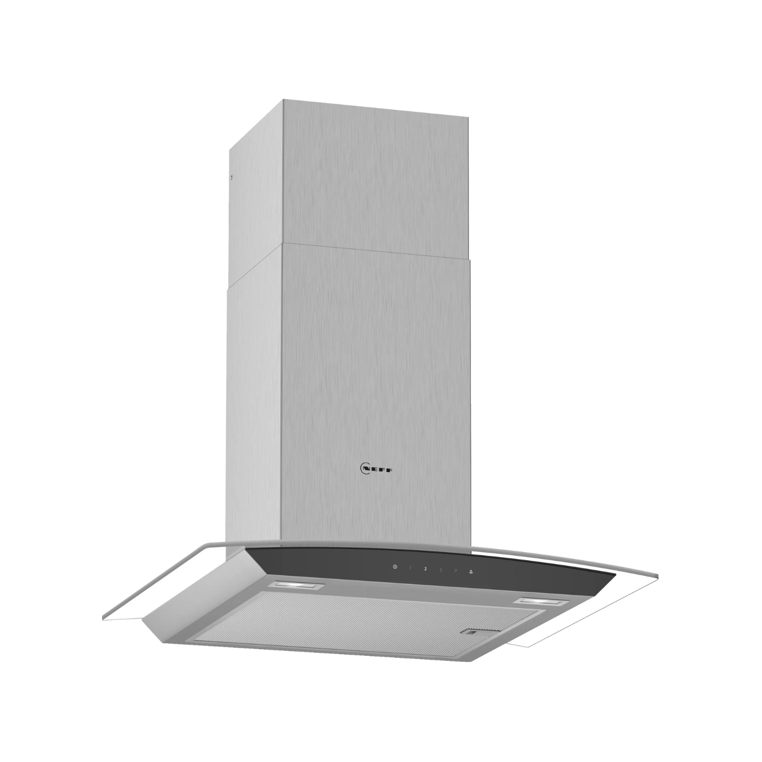 Neff N50 60cm Curved Glass Touch Control Chimney Cooker Hood - Stainless Steel