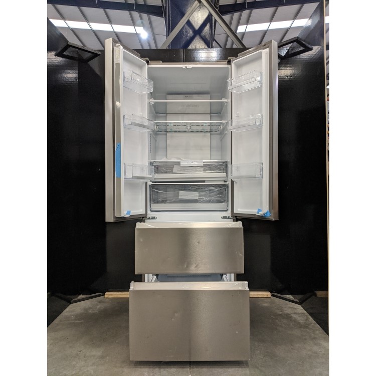 Refurbished Haier HB20FPAAA 454 Litre American Fridge Freezer Stainless Steel Look