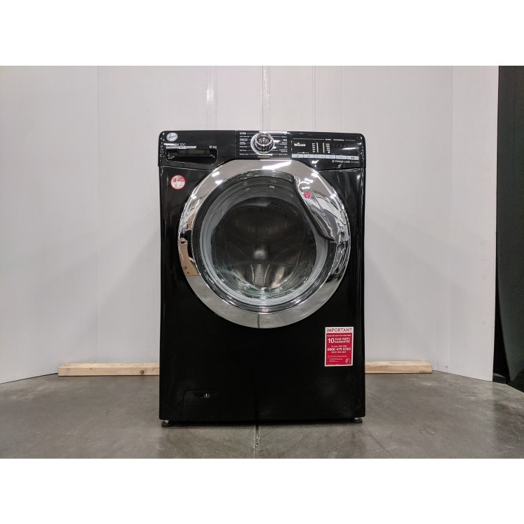 Refurbished Hoover H-Wash 300 H3WS4105TACBE-80 Freestanding 10KG 1400 Spin Washing Machine Black