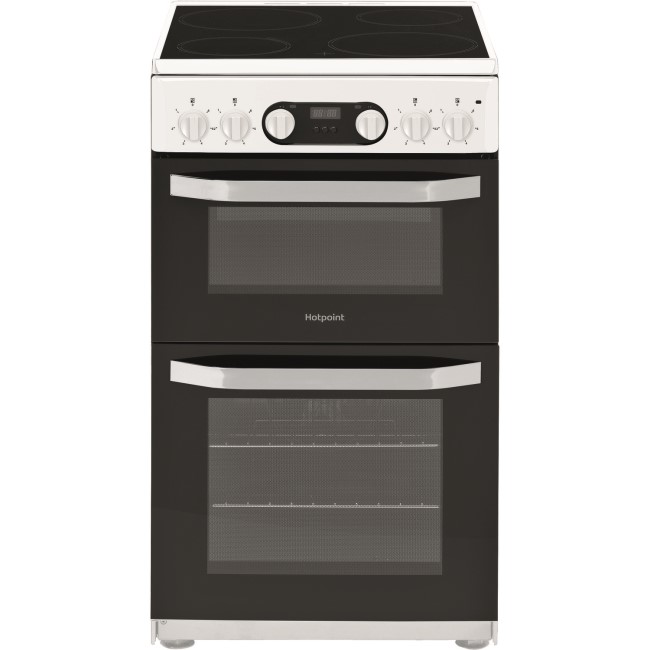 Hotpoint 50cm Double Oven Electric Cooker - White