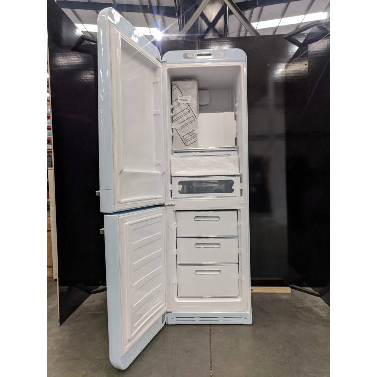 Refurbished Smeg FAB32LPB3UK Freestanding 301 Litre 60/40 Frost Free Fridge Freezer Blue