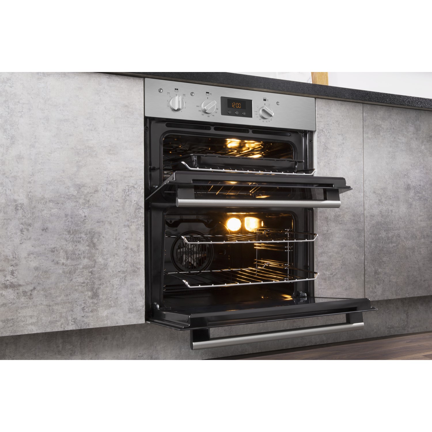 Hotpoint Luce Electric Built Under Double Oven Stainless Steel