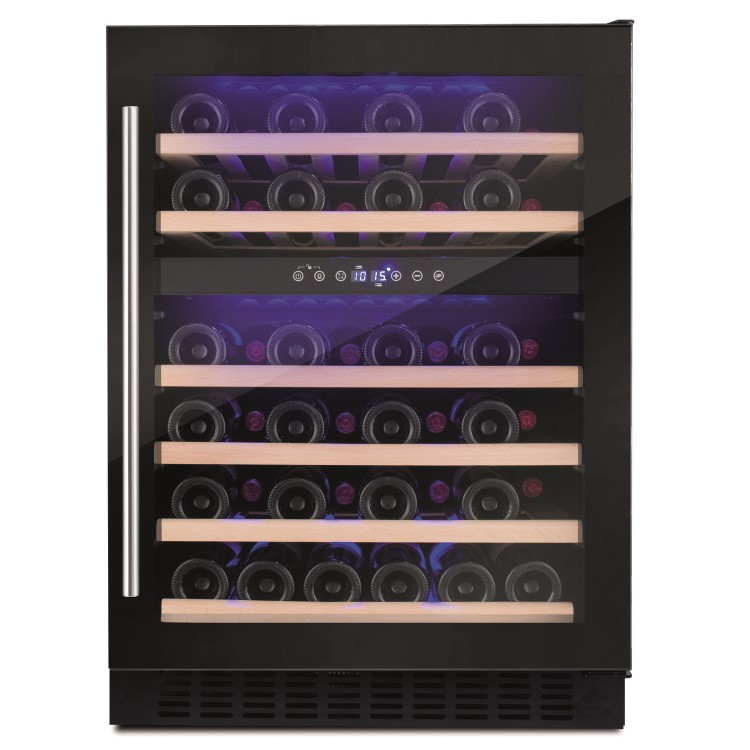 Refurbished Amica AWC600BL Freestanding 46 Bottle Dual Zone Wine Cooler