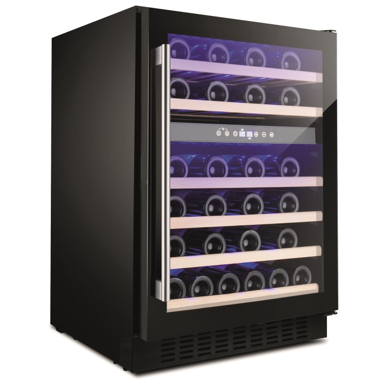 Refurbished Amica AWC600BL Freestanding 46 Bottle Dual Zone Wine Cooler