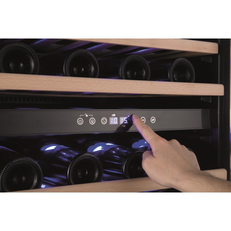 Refurbished Amica AWC600BL Freestanding 46 Bottle Dual Zone Wine Cooler