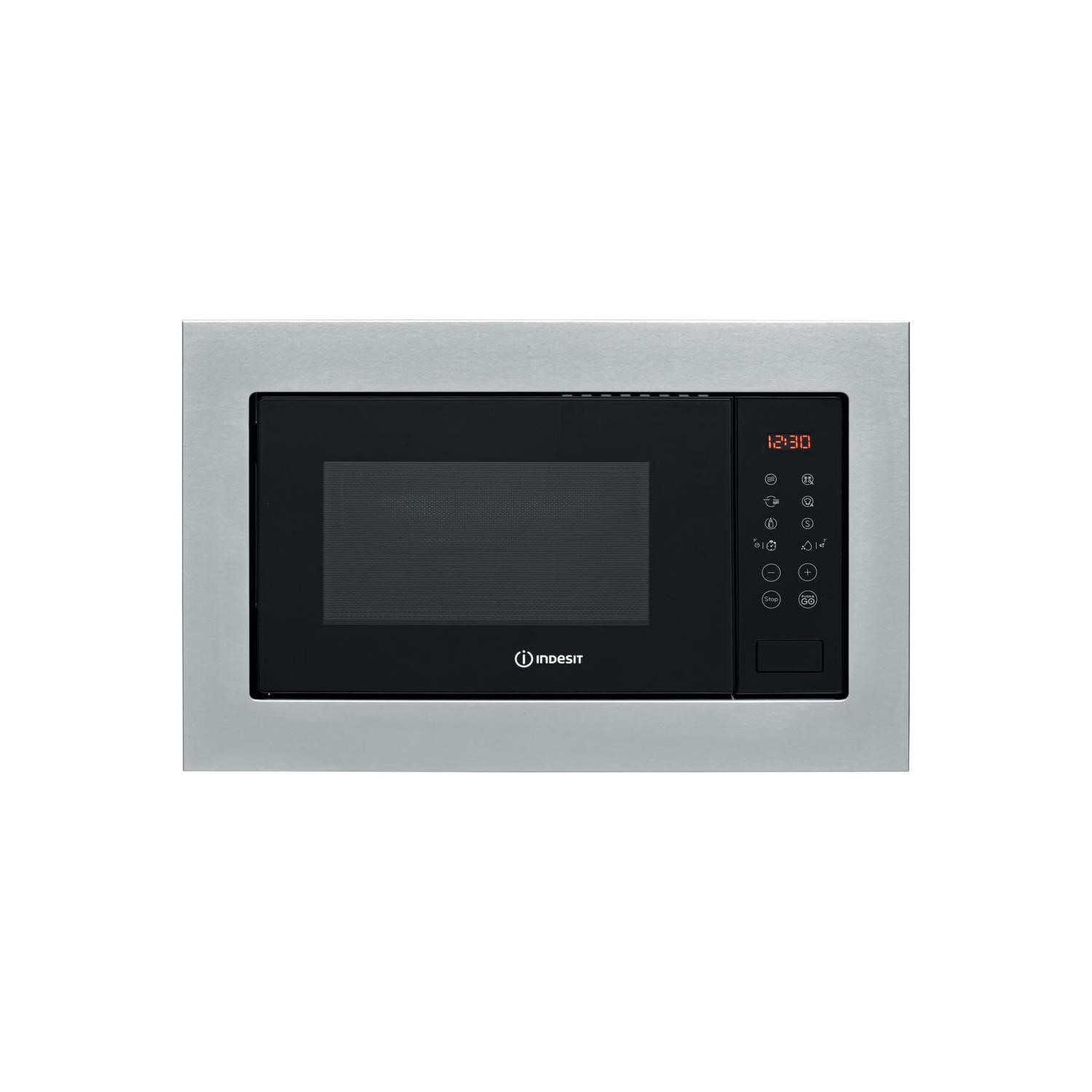 Indesit 25L 900W Built In Microwave with Grill - Stainless Steel