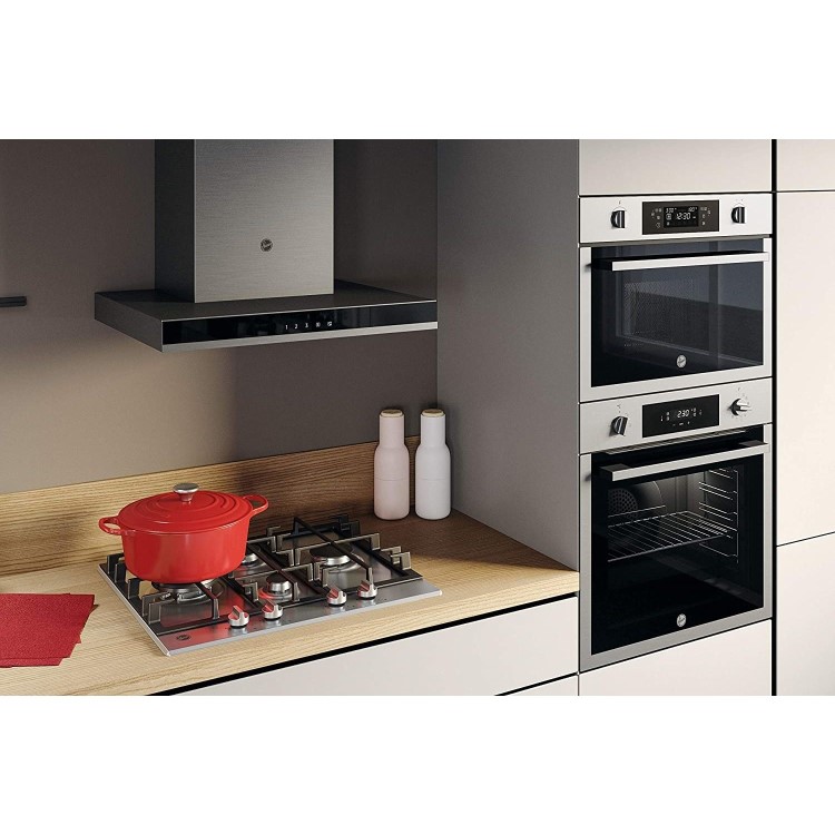 Refurbished Hoover H-Hood 300 HTS6CBK3X 60cm Slimline Chimney Cooker Hood Stainless Steel