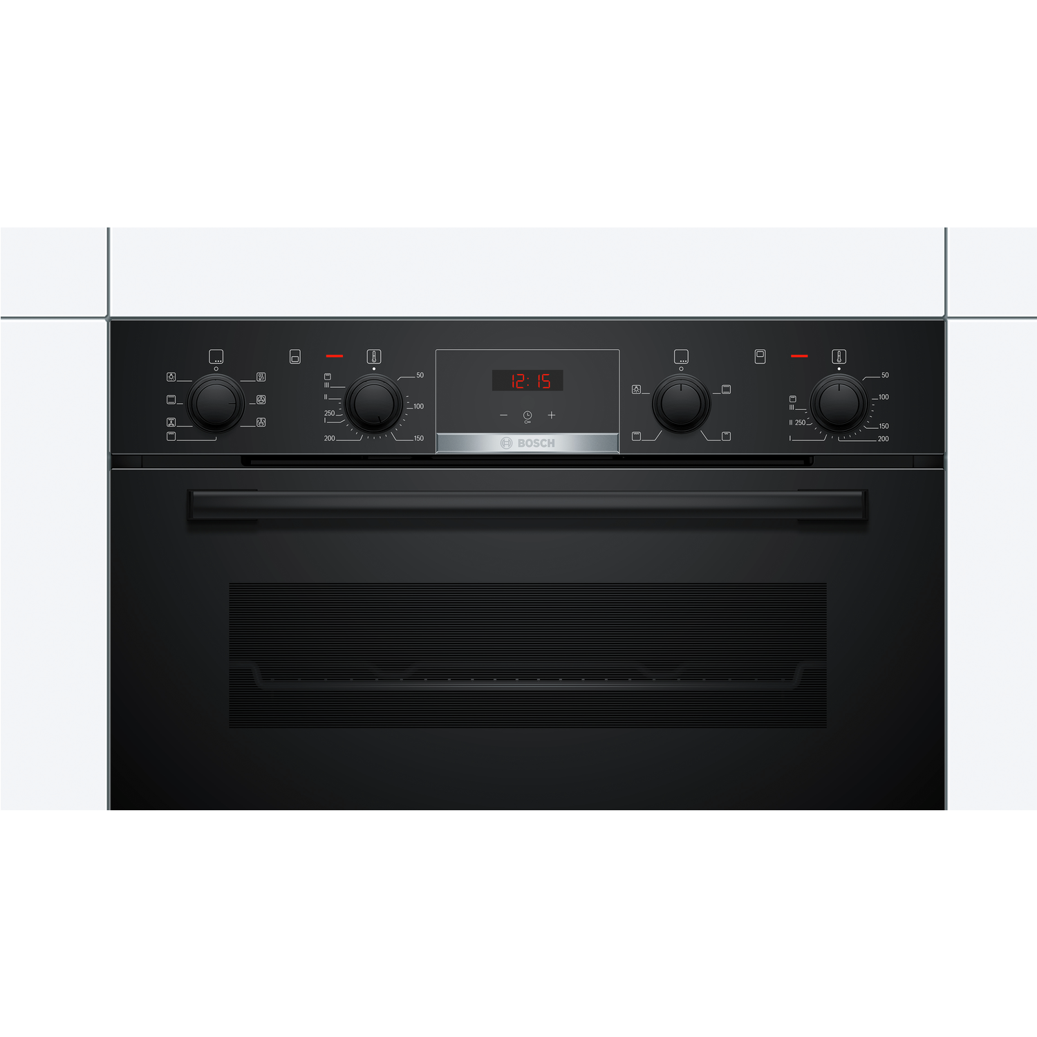 Bosch built in discount double oven black