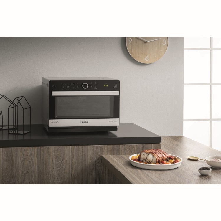 Refurbished Hotpoint Supreme Chef MWH338SX 33L 900W Combination Microwave Oven Stainless Steel