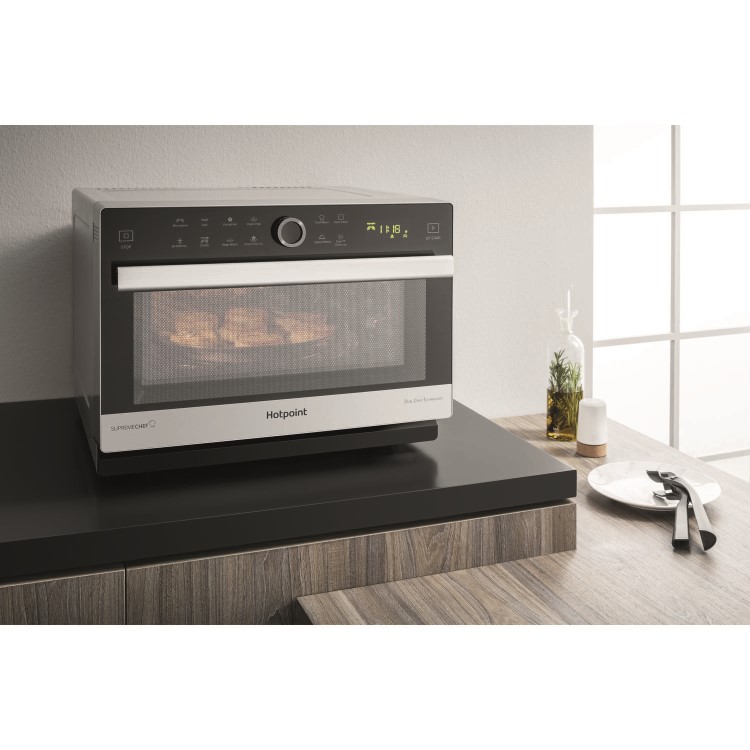 Refurbished Hotpoint Supreme Chef MWH338SX 33L 900W Combination Microwave Oven Stainless Steel