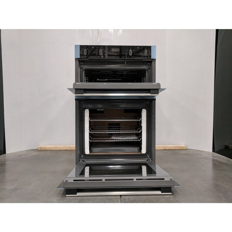 Refurbished Neff N50 U1ACE5HN0B 60cm Double Built In Electric Oven with Catalytic Cleaning Stainless Steel