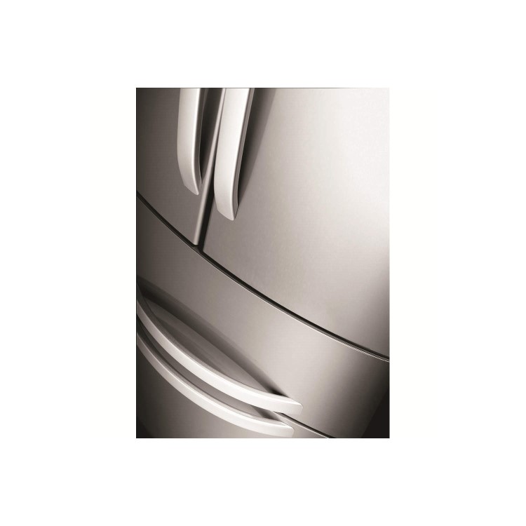 Hotpoint FFU4DX Quadrio 70cm Wide Frost Free Freestanding Fridge Freezer Stainless Steel
