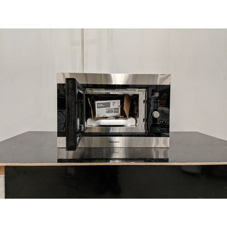 Refurbished Hotpoint MF20GIXH Built In 20L 800W Microwave & Grill Stainless Steel