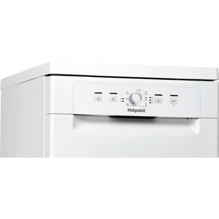 Refurbished Hotpoint HSFE1B19UKN Slimline 10 Place Freestanding Dishwasher White