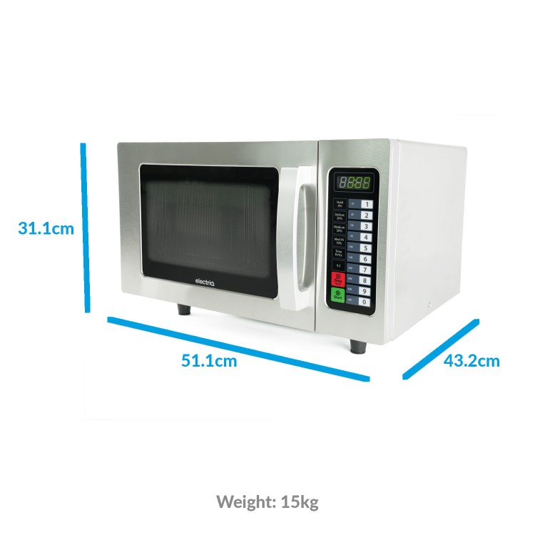 electriQ Commercial 25l Stainless Steel Microwave