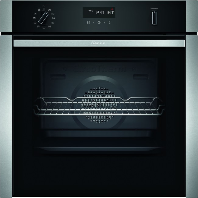 Neff B6ACH7HH0B N50 Slide & Hide Electric Single Oven with Pyrolytic Cleaning - Stainless Steel