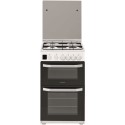 78943446/1/HD5G00CCW Refurbished Hotpoint 50cm Double Cavity Gas Cooker with Lid - White