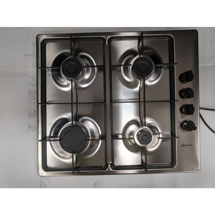 Refurbished Neff N30 T26BR46N0 58cm 4 Burner Gas Hob With Side Controls Stainless Steel