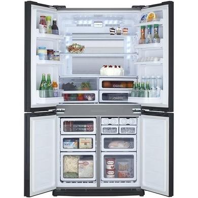 Refurbished Sharp SJ-EX820FSL Freestanding 605 Litre American Fridge Freezer