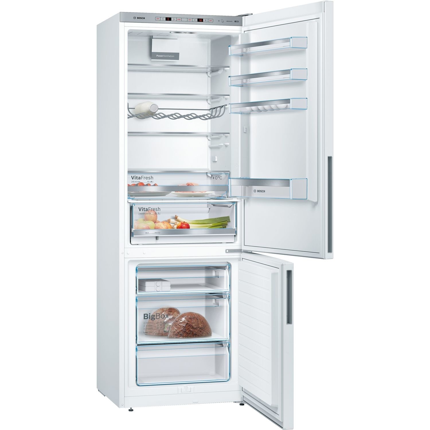 Refurbished Bosch KGE49AWCAG Freestanding 413 Litre 60/40 Fridge
